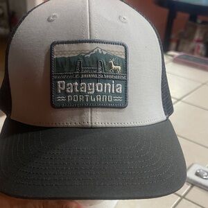 Patagonia Gray and Black Trucker Hat